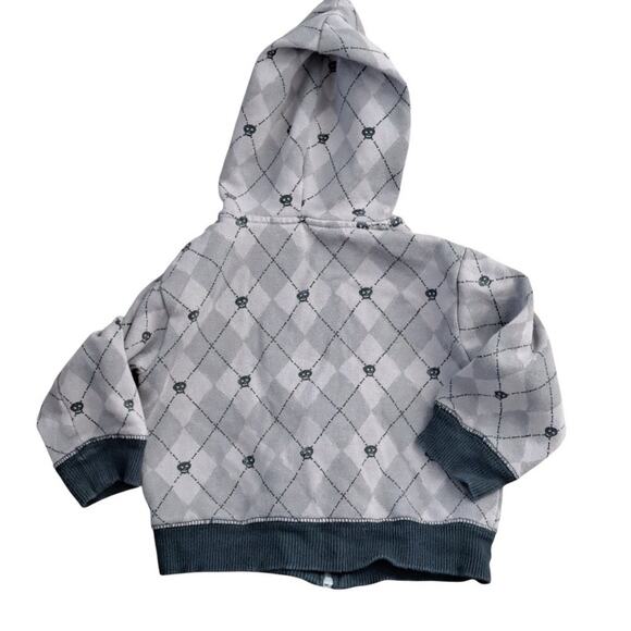 Boy's Red Blue Jacket And Gray Black Skull Hoodie Size 18 Months - Picture 6 of 11